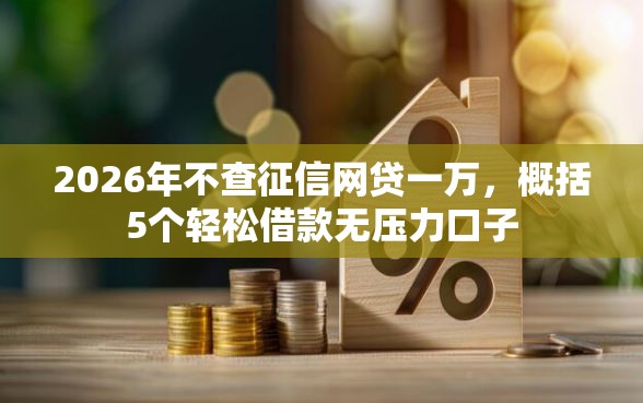 2026年不查征信网贷一万,概括5个轻松借款无压力口子 2026年不查征信网贷一万,概括5个轻松借款无压力口子
