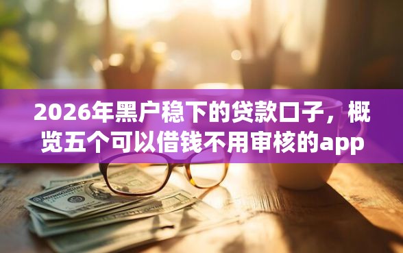 2026年黑户稳下的贷款口子，概览五个可以借钱不用审核的app