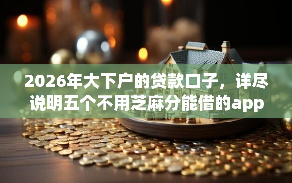 2026年大下户的贷款口子，详尽说明五个不用芝麻分能借的app