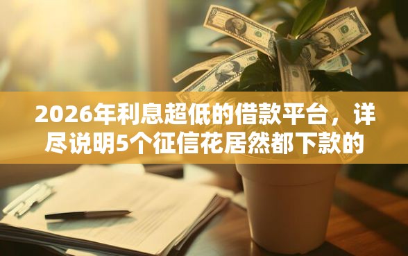 2026年利息超低的借款平台，详尽说明5个征信花居然都下款的软件