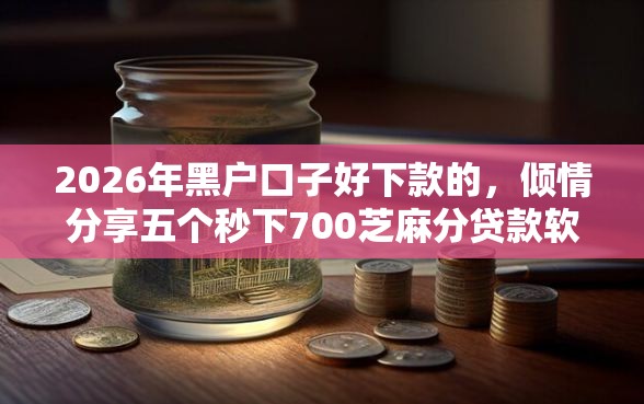 2026年黑户口子好下款的，倾情分享五个秒下700芝麻分贷款软件