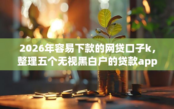 2026年容易下款的网贷口子k，整理五个无视黑白户的贷款app