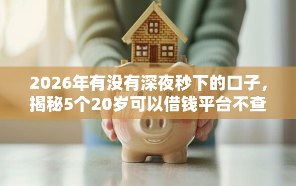 2026年有没有深夜秒下的口子，揭秘5个20岁可以借钱平台不查征信的口子