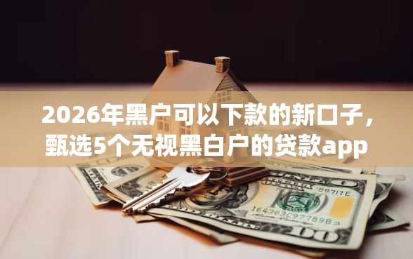 2026年黑户可以下款的新口子，甄选5个无视黑白户的贷款app
