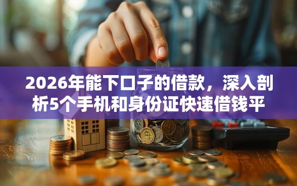 2026年能下口子的借款，深入剖析5个手机和身份证快速借钱平台