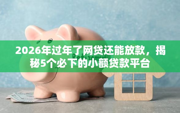 2026年过年了网贷还能放款，揭秘5个必下的小额贷款平台