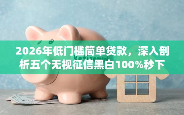 2026年低门槛简单贷款，深入剖析五个无视征信黑白100%秒下app