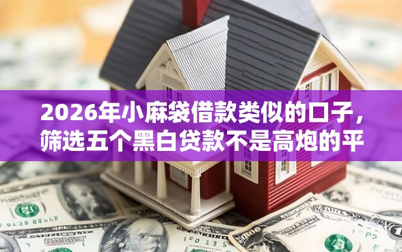 2026年小麻袋借款类似的口子，筛选五个黑白贷款不是高炮的平台