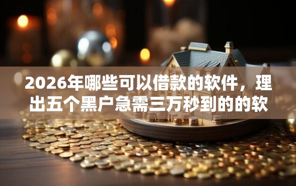 2026年哪些可以借款的软件，理出五个黑户急需三万秒到的的软件