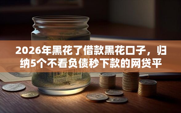 2026年黑花了借款黑花口子，归纳5个不看负债秒下款的网贷平台