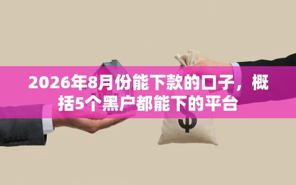 2026年8月份能下款的口子,概括5个黑户都能下的平台 2026年8月份能下款的口子,概括5个黑户都能下的平台