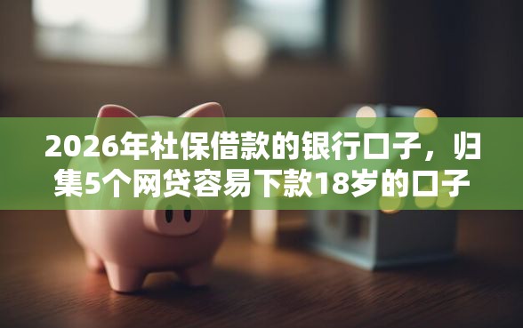 2026年社保借款的银行口子，归集5个网贷容易下款18岁的口子
