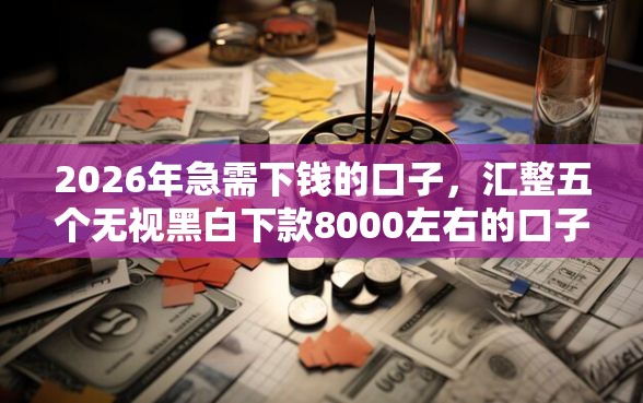 2026年急需下钱的口子，汇整五个无视黑白下款8000左右的口子