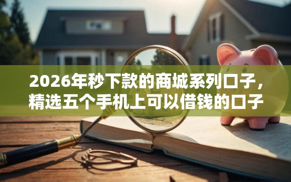 2026年秒下款的商城系列口子，精选五个手机上可以借钱的口子