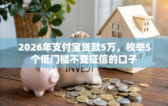 2026年支付宝贷款5万，枚举5个低门槛不查征信的口子