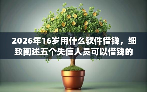 2026年16岁用什么软件借钱，细致阐述五个失信人员可以借钱的网贷app