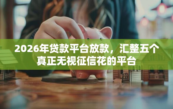 2026年贷款平台放款，汇整五个真正无视征信花的平台