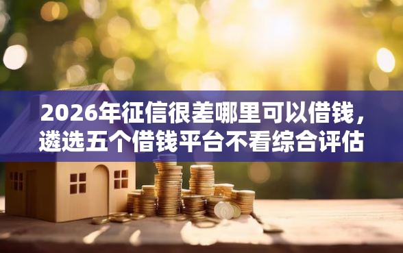 2026年征信很差哪里可以借钱，遴选五个借钱平台不看综合评估的口子