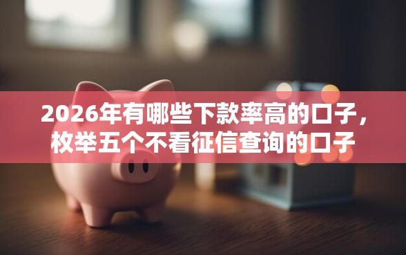 2026年有哪些下款率高的口子，枚举五个不看征信查询的口子