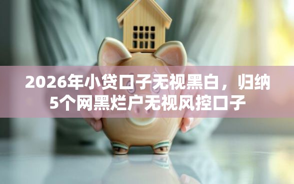 2026年小贷口子无视黑白，归纳5个网黑烂户无视风控口子