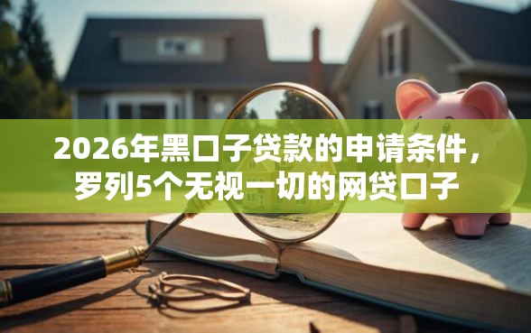 2026年黑口子贷款的申请条件，罗列5个无视一切的网贷口子