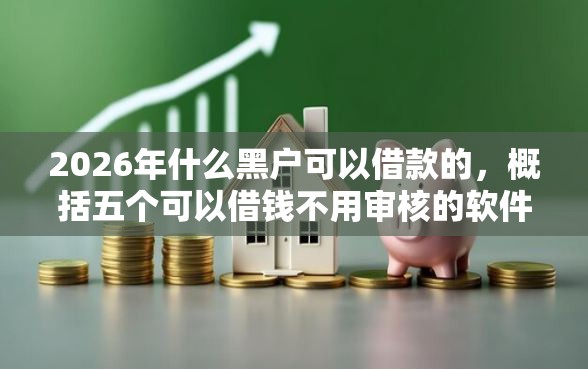 2026年什么黑户可以借款的，概括五个可以借钱不用审核的软件