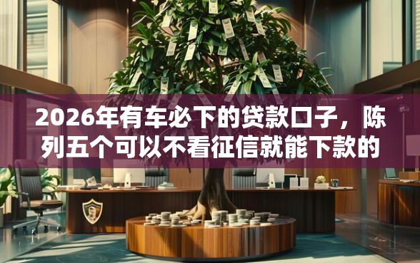 2026年有车必下的贷款口子，陈列五个可以不看征信就能下款的平台