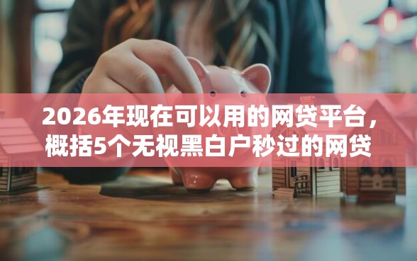 2026年现在可以用的网贷平台，概括5个无视黑白户秒过的网贷