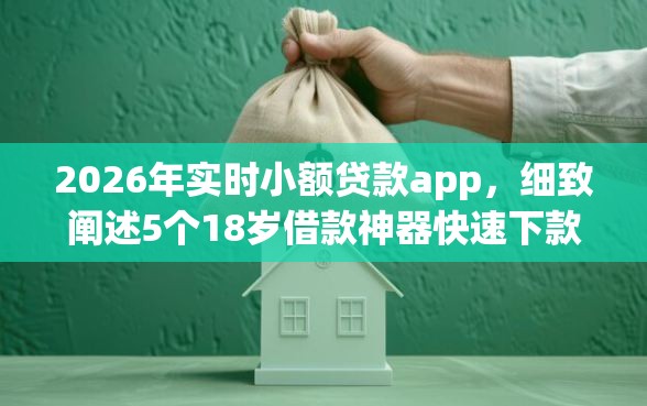 2026年实时小额贷款app，细致阐述5个18岁借款神器快速下款软件