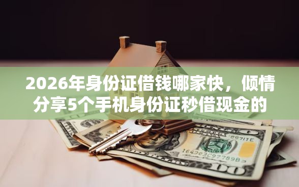 2026年身份证借钱哪家快，倾情分享5个手机身份证秒借现金的口子