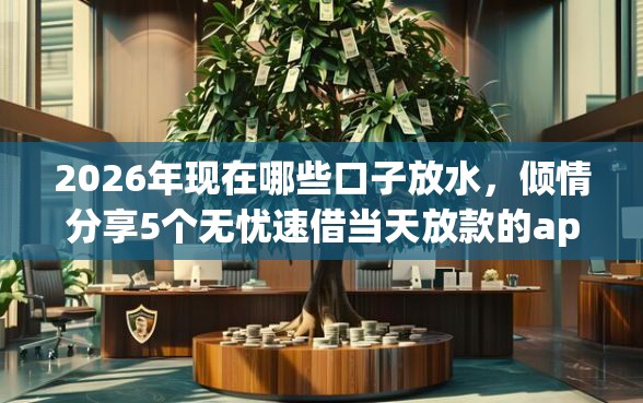 2026年现在哪些口子放水，倾情分享5个无忧速借当天放款的app