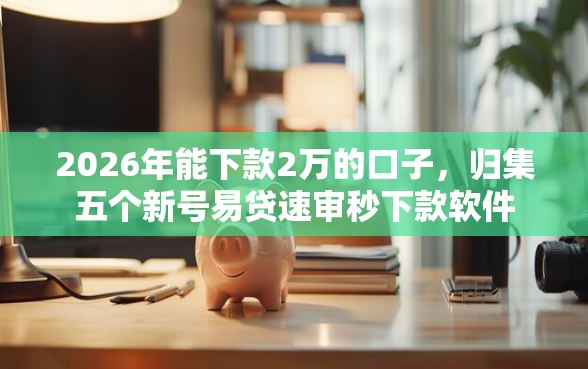2026年能下款2万的口子，归集五个新号易贷速审秒下款软件