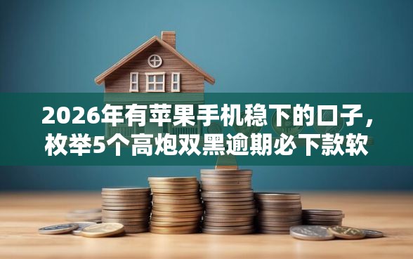 2026年有苹果手机稳下的口子，枚举5个高炮双黑逾期必下款软件