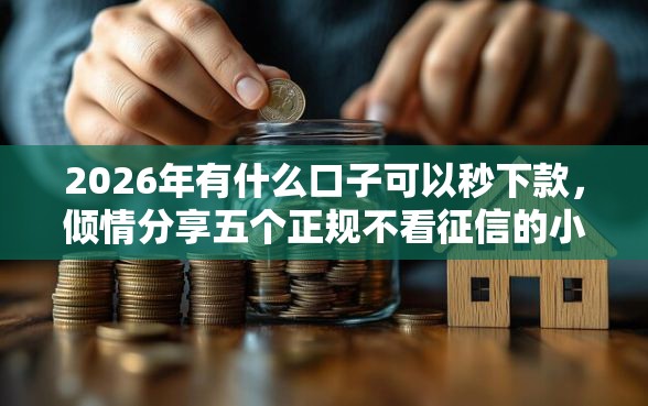 2026年有什么口子可以秒下款，倾情分享五个正规不看征信的小额贷款平台