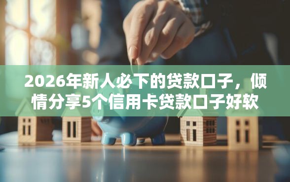 2026年新人必下的贷款口子，倾情分享5个信用卡贷款口子好软件