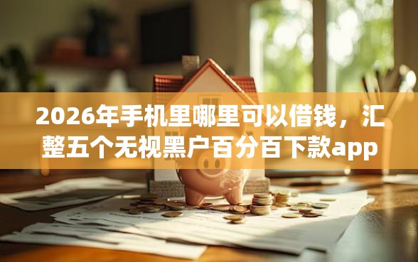 2026年手机里哪里可以借钱，汇整五个无视黑户百分百下款app
