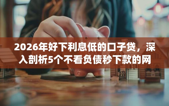2026年好下利息低的口子贷，深入剖析5个不看负债秒下款的网贷app