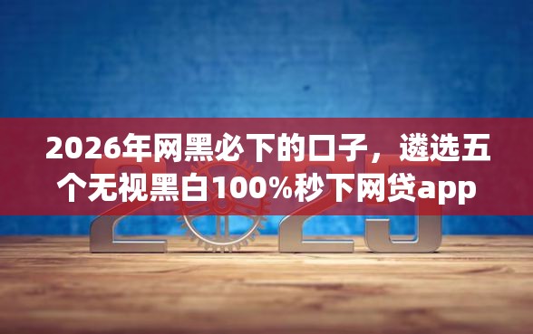 2026年网黑必下的口子，遴选五个无视黑白100%秒下网贷app