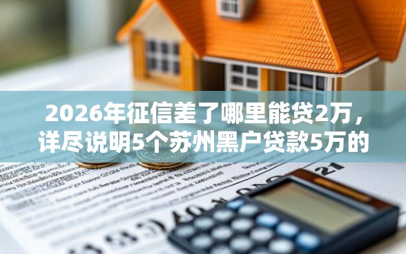 2026年征信差了哪里能贷2万，详尽说明5个苏州黑户贷款5万的软件
