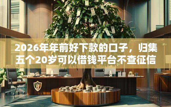 2026年年前好下款的口子，归集五个20岁可以借钱平台不查征信的平台