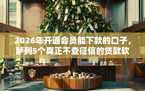 2026年开通会员能下款的口子，胪列5个真正不查征信的贷款软件
