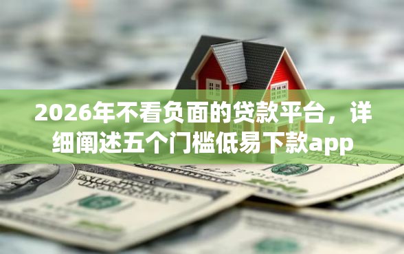 2026年不看负面的贷款平台，详细阐述五个门槛低易下款app