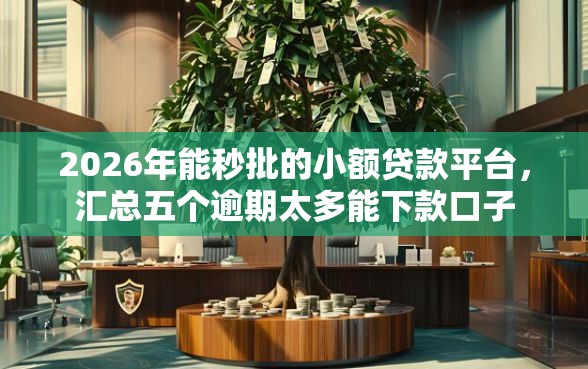 2026年能秒批的小额贷款平台，汇总五个逾期太多能下款口子