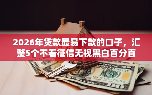 2026年贷款最易下款的口子，汇整5个不看征信无视黑白百分百下款网贷平台