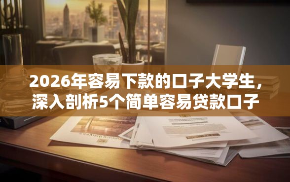 2026年容易下款的口子大学生，深入剖析5个简单容易贷款口子