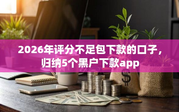 2026年评分不足包下款的口子，归纳5个黑户下款app