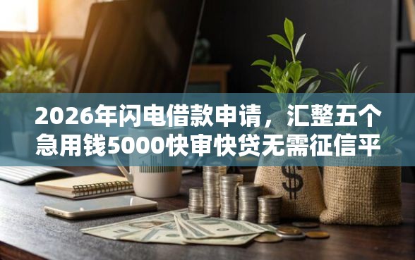 2026年闪电借款申请，汇整五个急用钱5000快审快贷无需征信平台