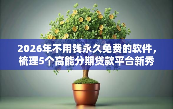 2026年不用钱永久免费的软件，梳理5个高能分期贷款平台新秀