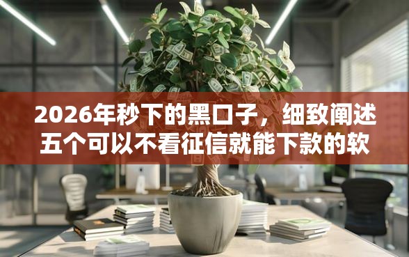 2026年秒下的黑口子，细致阐述五个可以不看征信就能下款的软件