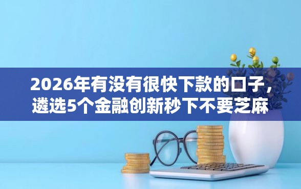 2026年有没有很快下款的口子，遴选5个金融创新秒下不要芝麻分的口子